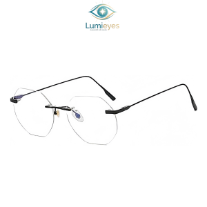 Gọng kính không viền Lumieyes càng kính kim loại chắc chắn thời trang nam nữ